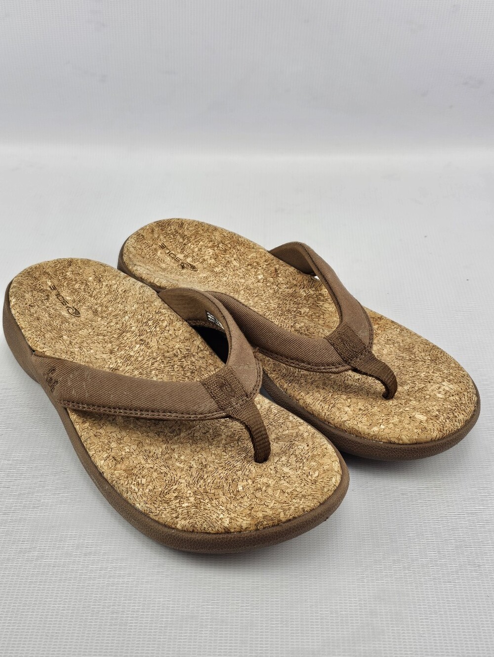 SOLE Women's Cork Flip Flop Brown Sandals Size 7